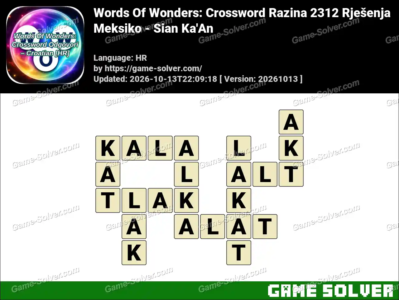 Words Of Wonders: Crossword Razina 2312 Rješenja – Meksiko – Sian Ka’An